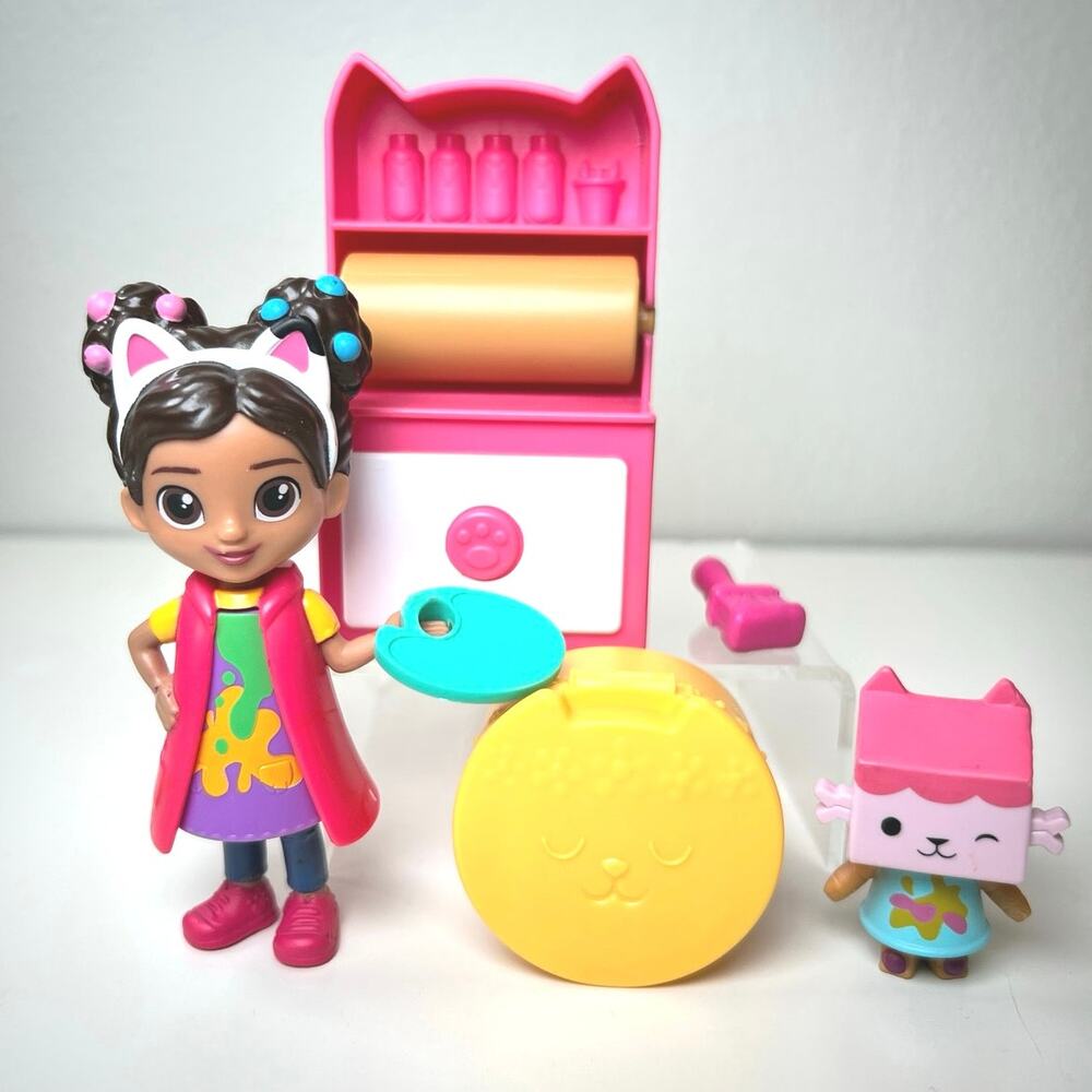 Gabby's Dollhouse Cat-tivity Pack Art Studio Toy Set Complete Spin Master